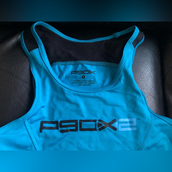 P90x 2 Small Women’s Blue Black Tank top NWOT! - Picture 3 of 5